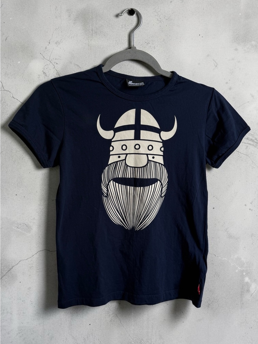 Danefae Boys 10 years Navy Graphic Viking T‑Shirt